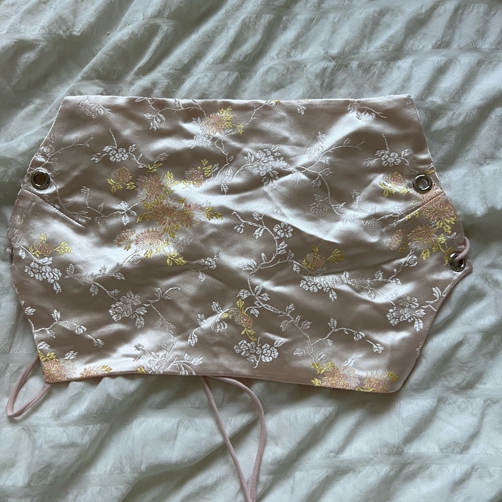 Beginning Boutique shimmery pink Crop top